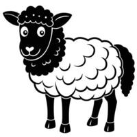 Cartoon Sheep in Flat Style Isolated Art Illustration for Design vector