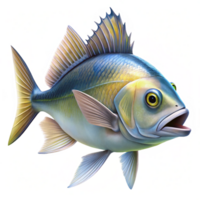 Vibrant Artistic Rendering of a Striking Fish with Dazzling Scales and Fins png