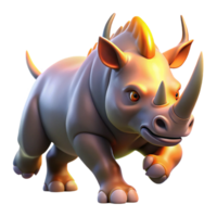 impressive creative A Powerful Rhinoceros Charging Through authentic png