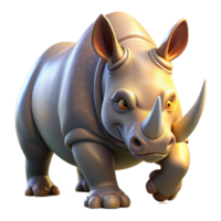 elegant rustic A Powerful Rhinoceros Charging Through 4K png