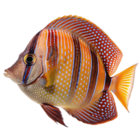 Stunning vibrant Red Sea pygmy angelfish isolated on black background png