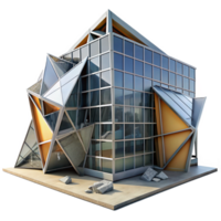 dramatic minimalist Deconstructivist Office Building Harsh professional png