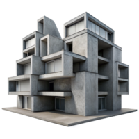 wonderful modern Brutalistic Concrete Apartment Complex authentic png