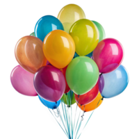 A vibrant bunch of colorful balloons floating in the air png