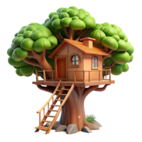 extraordinary vintage A treehouse built high in the branches of a giant redwood tree, dappled sunlight filtering through the leaves, rendered in a whimsical, adventurous style detailed png
