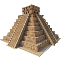 Mayan Pyramid Structure 3D Render High Detail Stone Architecture png