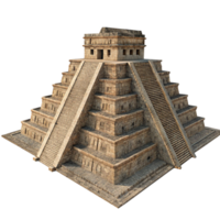 A Ancient Mayan Pyramid Structure 3D Render High Detail Stone Architecture png