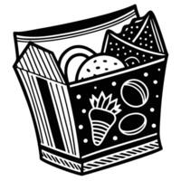 Colorful Graphic Elements for Prepackaged Snacks vector