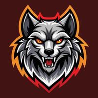 Modern Wolf Mascot Logo with Bold and Dynamic Design vector