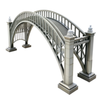 Elegant Modern Pedestrian Bridge Design Architectural 3D Model Rendering png
