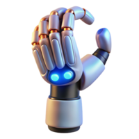 stunning abstract A 3D printed prosthetic arm flexing its fingers, illuminated by a cool, studio light, in a realistic, anatomical style exclusive png