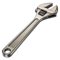 Highresolution image of a silver adjustable wrench, a versatile hand tool for tightening and loosening nuts and bolts png