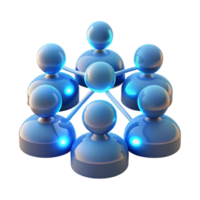 serene rustic A group of interconnected, glowing data nodes forming a human silhouette, illuminated by pulsating data streams professional png