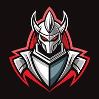 Majestic White Guardian Knight A Symbol of Unwavering Protection for Esports Gamers vector