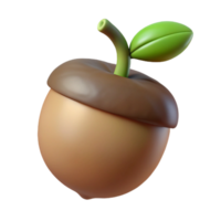 magnificent modern A sprouting acorn with a tiny root visible, close-up, soft natural light, realistic style professional png