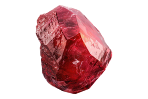 A large red gem stone on transparent background png