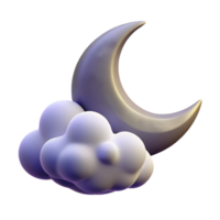 vibrant contemporary A crescent moon partially obscured by wispy clouds, nighttime photography, ethereal lighting authentic png