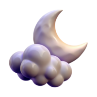 impressive abstract A crescent moon partially obscured by wispy clouds, nighttime photography, ethereal lighting high quality png