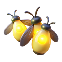 magnificent minimalist A group of fireflies glowing in the dark, nighttime photography, ethereal lighting authentic png