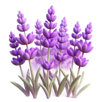 beautiful abstract A field of lavender flowers swaying in the breeze, soft purple light, impressionistic style 4K png