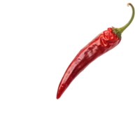 A Single Red Chili Pepper Isolated on Black Background A Spicy Red Chili Pepper Close Up png