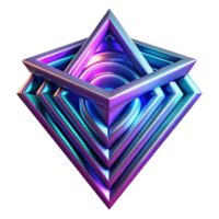 stunning modern Geometric fractals cascading into infinity, with sharp, neon lines against a deep, velvety black, in a cyberpunk, synthwave aesthetic 4K png