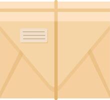 Cardboard Package with Shipping Label vector
