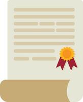 Diploma Certificate with Red Ribbon Seal vector