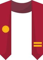 Graduation Sash in Red and Gold vector