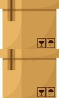Stacked Cardboard Boxes for Shipment vector