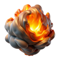 wonderful contemporary A dynamic, swirling mass of smoke and fire, illuminated by a dramatic, contrasting light, in an abstract expressionist style genuine png