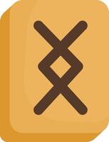 Rune Stone with Dual Star Pattern vector