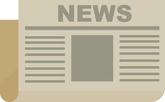 Folded Newspaper with Headlines vector