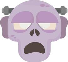 Rotting Undead Face with Decayed Skin vector