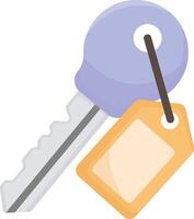 Room Key with Gold Tag vector