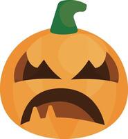 Scared Pumpkin with Frightened Expression vector
