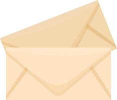 Cream Colored Envelope with Letter Inside vector