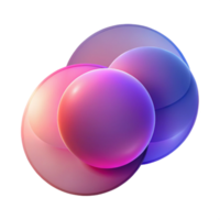 elegant abstract A series of overlapping, translucent circles with gradient color transitions, illuminated by a soft, diffused light, in a minimalist, graphic design style 4K png