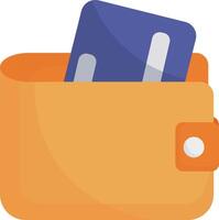 Wallet with Credit Card vector