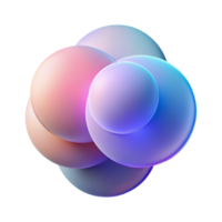 beautiful contemporary A series of overlapping, translucent circles with gradient color transitions, illuminated by a soft, diffused light, in a minimalist, graphic design style high resolution png