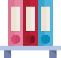 Office Binders on Shelf vector