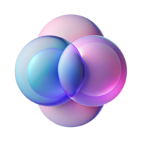 extraordinary abstract A series of overlapping, translucent circles with gradient color transitions, illuminated by a soft, diffused light, in a minimalist, graphic design style detailed png