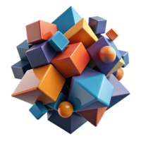impressive traditional A dynamic composition of fragmented, geometric shapes, with bold, contrasting colors and sharp edges, in a cubist, abstract style professional png