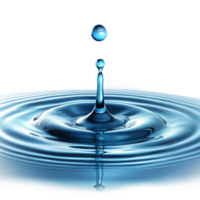 Stunning Closeup of a Water Drop Impacting a Still Surface Creating Ripples and Concentric Circles png