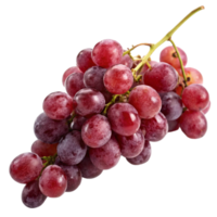A Bunch of Red Grapes Isolated on Black Background Fresh Fruit Image png
