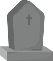 Dark Gray Gravestone with Base vector