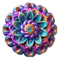 extraordinário contemporâneo uma complexo, fractal padronizar gerado de matemático algoritmos, com vibrante, psicodélico cores, dentro uma digital arte estilo 4k png