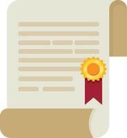 Diploma with Gold Ribbon for Recognition vector