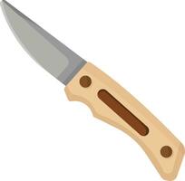 Tactical Combat Knife with Wooden Handle vector