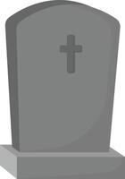 Simple Gravestone with Cross vector